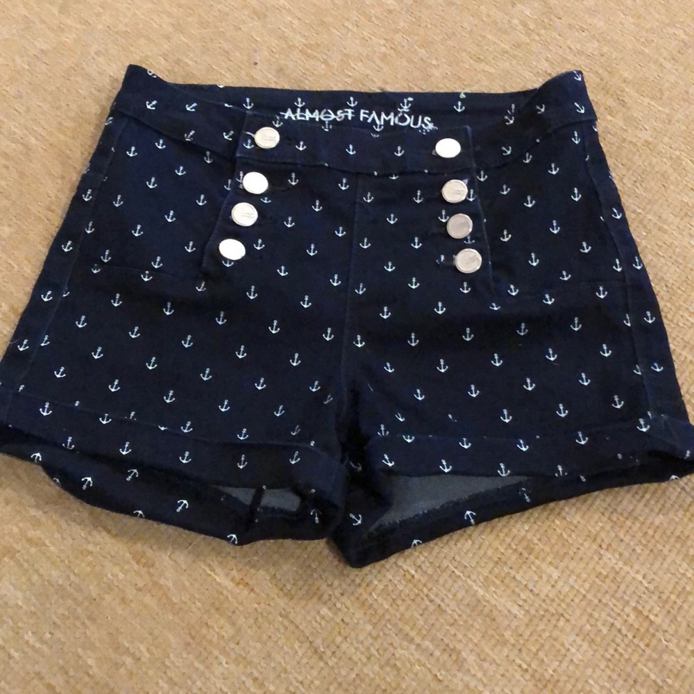High-waist anchor shorts